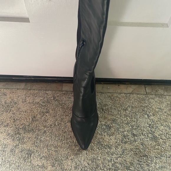 Black cow leather boots only wore a few times in good condition - Picture 4 of 10